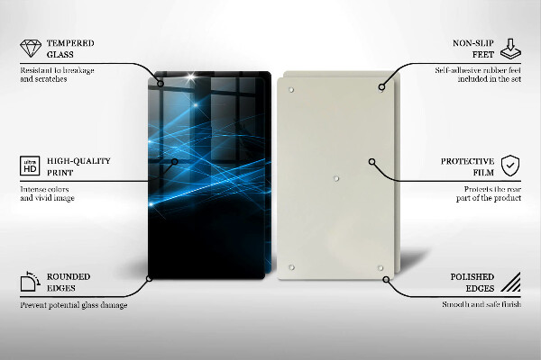 Protector pared cocina Humo azul abstracto