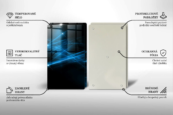 Protector pared cocina Humo azul abstracto