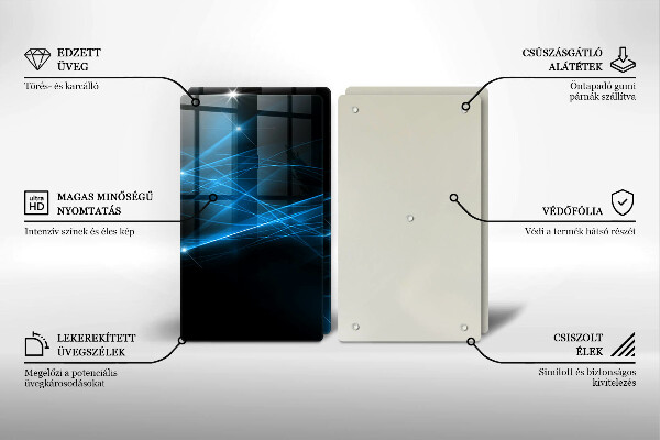 Protector pared cocina Humo azul abstracto