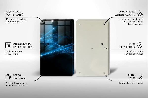 Protector pared cocina Humo azul abstracto