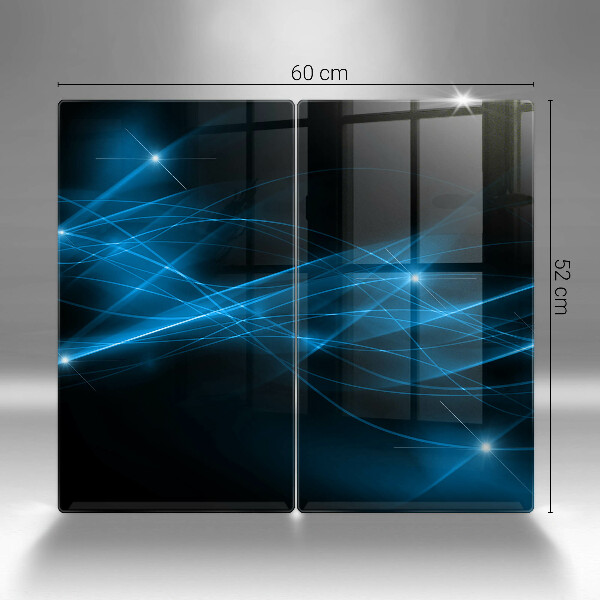 Protector pared cocina Humo azul abstracto