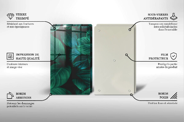 Protector pared cocina Hojas de la selva