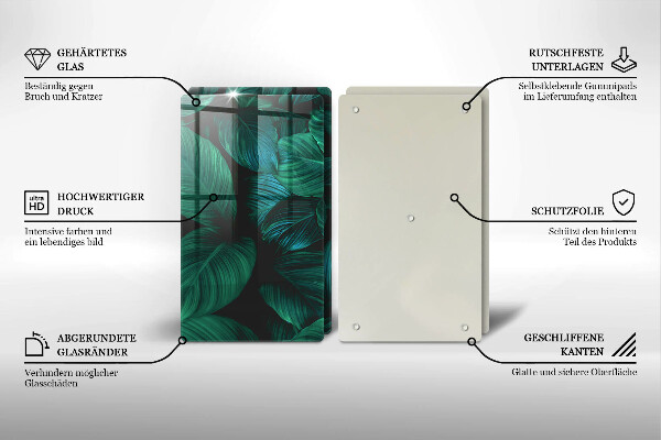 Protector pared cocina Hojas de la selva