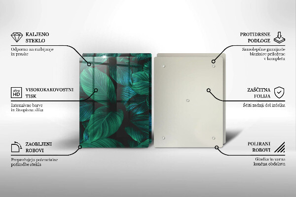 Protector pared cocina Hojas de la selva