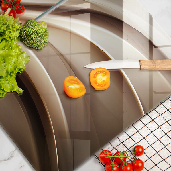 Protector pared cocina Líneas suaves de abstracción