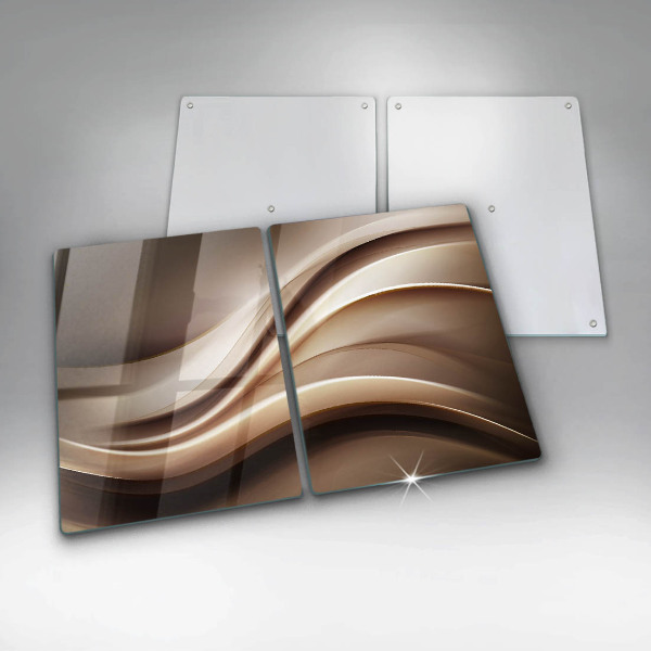 Protector pared cocina Líneas suaves de abstracción