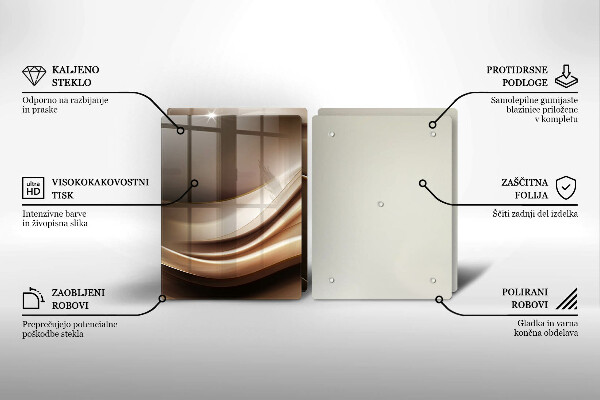 Protector pared cocina Líneas suaves de abstracción