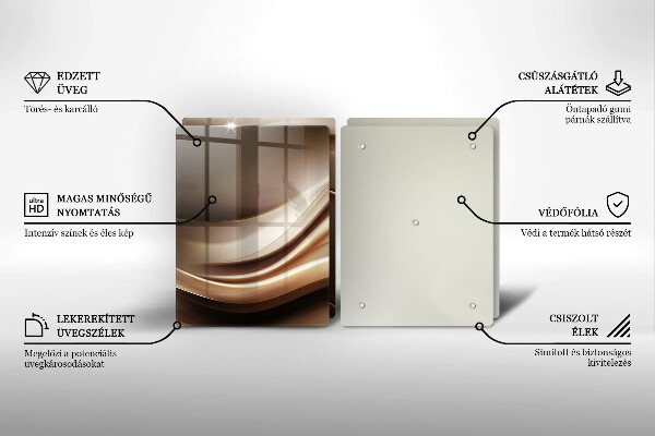 Protector pared cocina Líneas suaves de abstracción