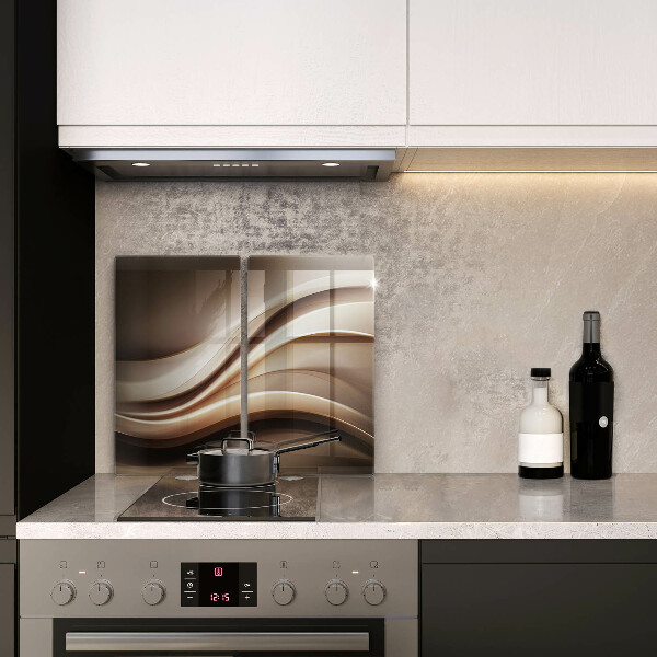 Protector pared cocina Líneas suaves de abstracción