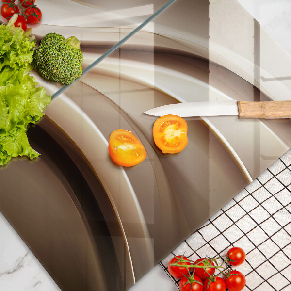 Protector pared cocina Líneas suaves de abstracción