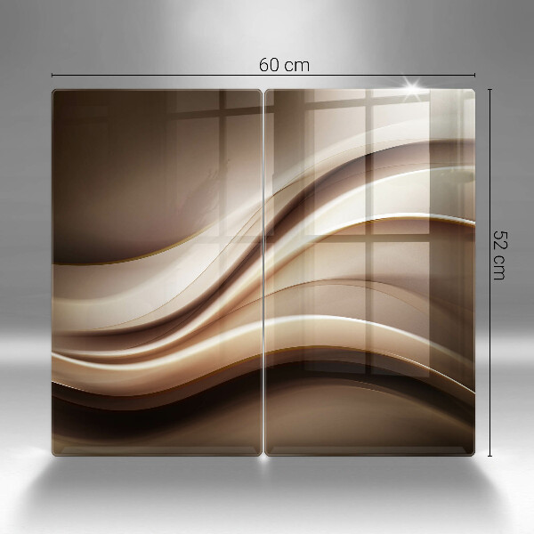 Protector pared cocina Líneas suaves de abstracción