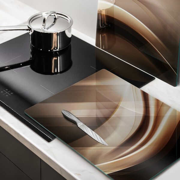Protector pared cocina Líneas suaves de abstracción