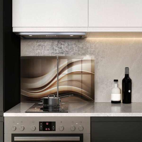 Protector pared cocina Líneas suaves de abstracción