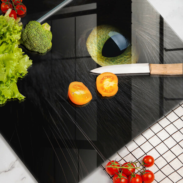 Protector pared cocina Ojos de gato animales