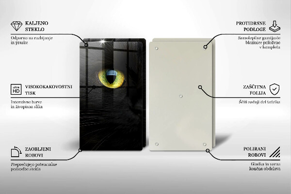 Protector pared cocina Ojos de gato animales