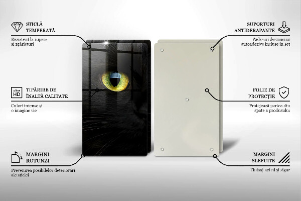 Protector pared cocina Ojos de gato animales