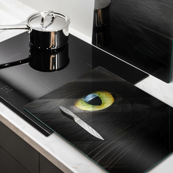 Protector pared cocina Ojos de gato animales