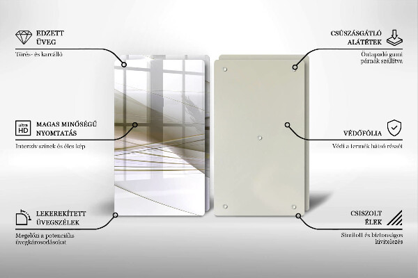 Protector pared cocina Diseño de líneas abstractas.