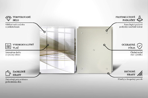 Protector pared cocina Diseño de líneas abstractas.