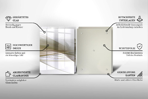 Protector pared cocina Diseño de líneas abstractas.