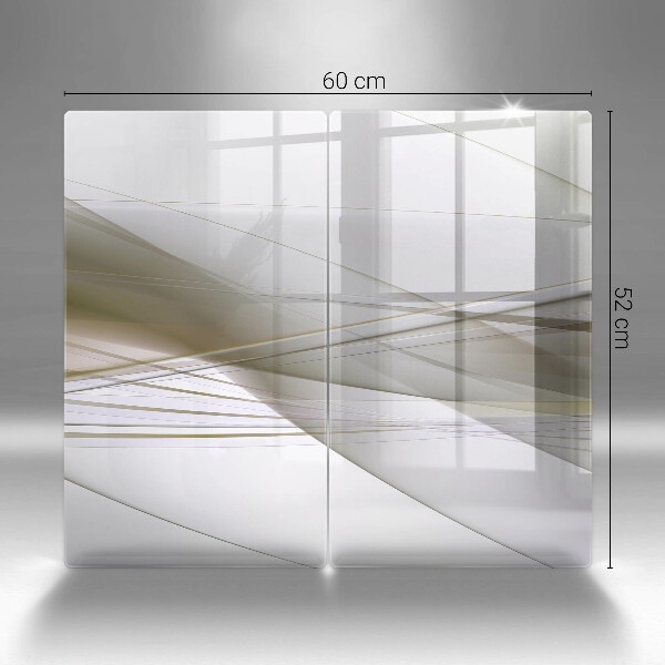 Protector pared cocina Diseño de líneas abstractas.