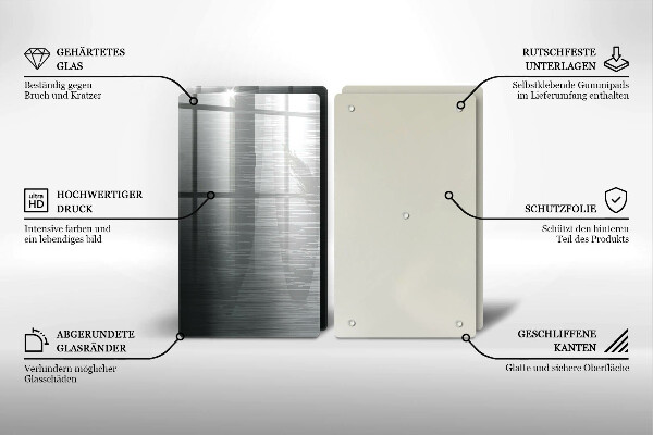 Protector pared cocina Textura metálica