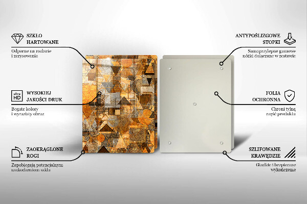 Protector pared cocina Patrones sin fisuras de figuras geométricas