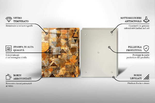 Protector pared cocina Patrones sin fisuras de figuras geométricas