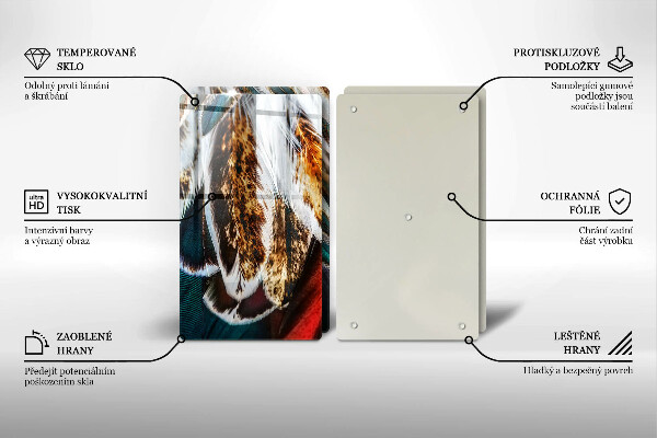 Protector pared cocina Plumas de pájaro boho