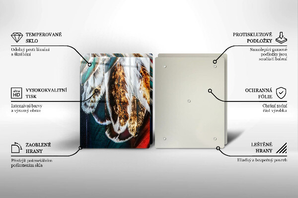 Protector pared cocina Plumas de pájaro boho