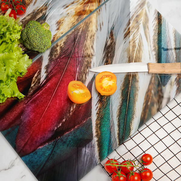 Protector pared cocina Plumas de pájaro boho