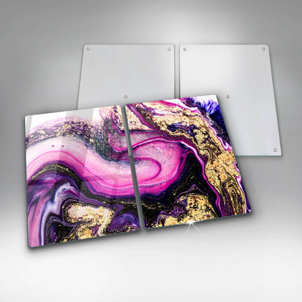 Protector pared cocina Diseño abstracto oro