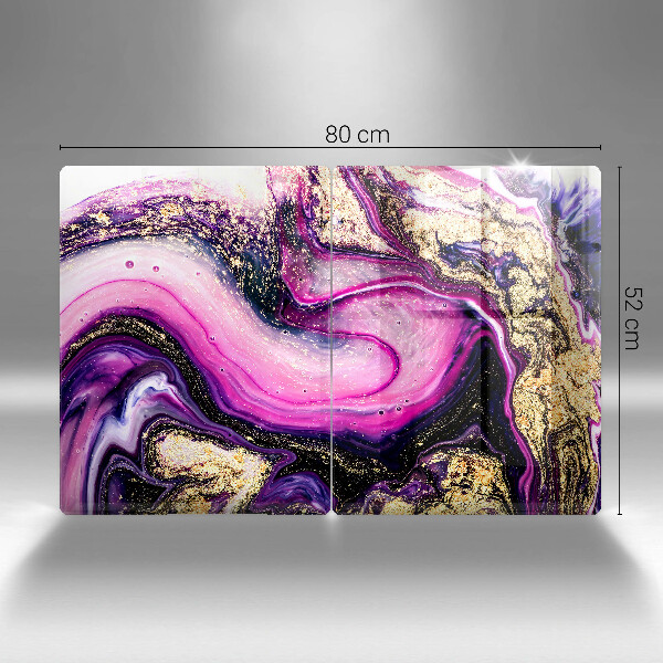 Protector pared cocina Diseño abstracto oro