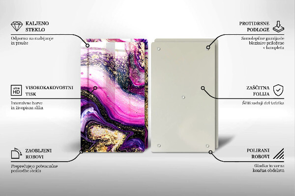 Protector pared cocina Diseño abstracto oro