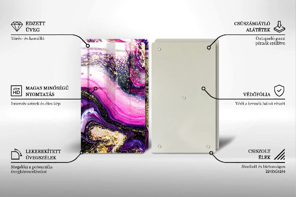 Protector pared cocina Diseño abstracto oro