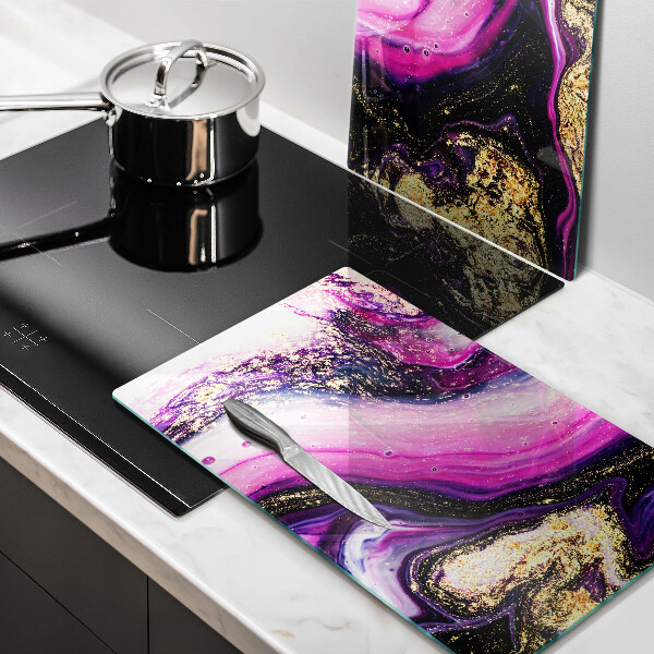 Protector pared cocina Diseño abstracto oro