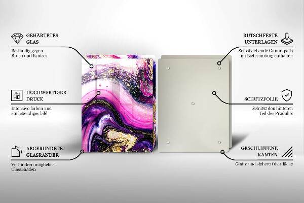 Protector pared cocina Diseño abstracto oro