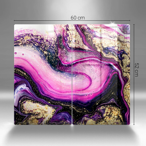 Protector pared cocina Diseño abstracto oro