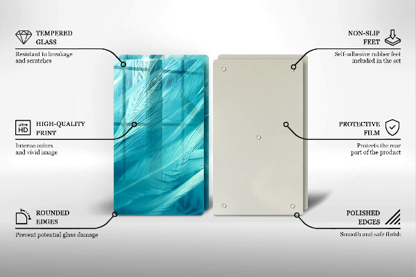 Protector pared cocina Plumas delicadas