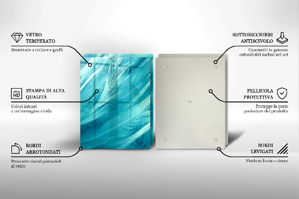 Protector pared cocina Plumas delicadas