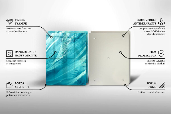 Protector pared cocina Plumas delicadas