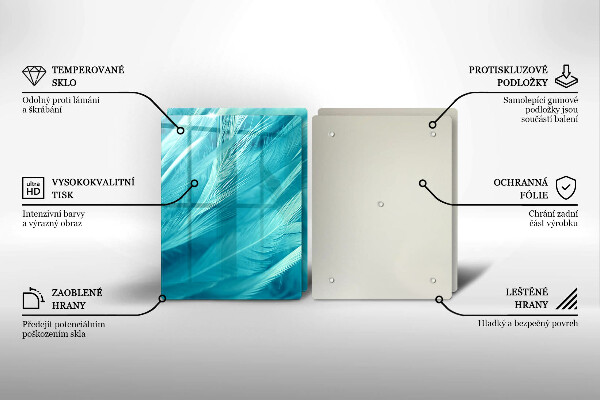 Protector pared cocina Plumas delicadas