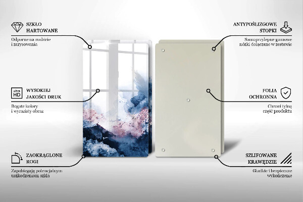 Protector pared cocina Montañas pintadas abstractas