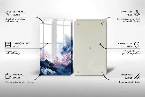 Protector pared cocina Montañas pintadas abstractas