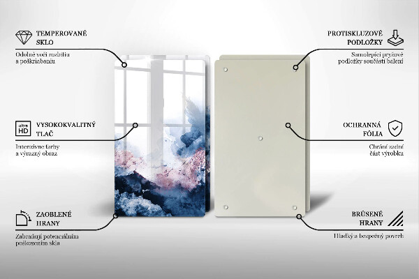 Protector pared cocina Montañas pintadas abstractas