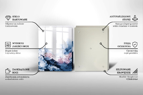 Protector pared cocina Montañas pintadas abstractas