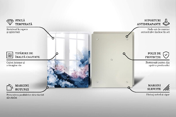 Protector pared cocina Montañas pintadas abstractas