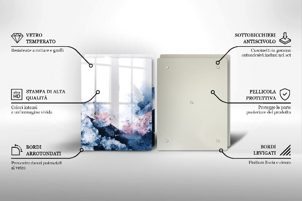 Protector pared cocina Montañas pintadas abstractas