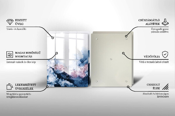 Protector pared cocina Montañas pintadas abstractas