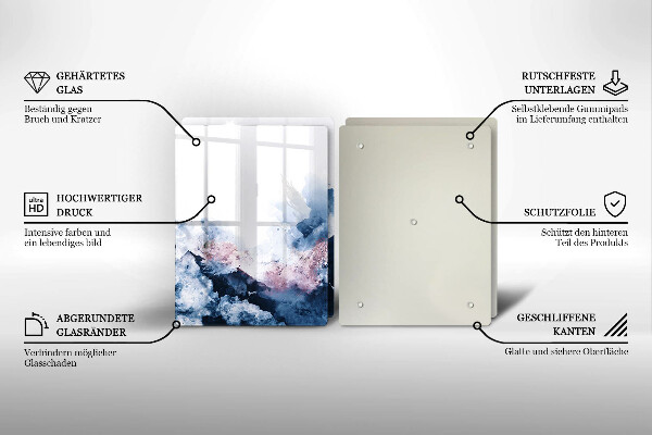 Protector pared cocina Montañas pintadas abstractas